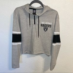 raiders cropped hoodie